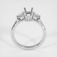 18K White Gold Three Stone Ring Setting Image