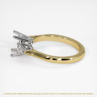 14K White & Yellow Three Stone Ring Setting Image