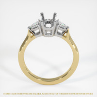 14K White & Yellow Three Stone Ring Setting Image