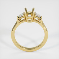 18K Yellow Gold Three Stone Ring Setting Image