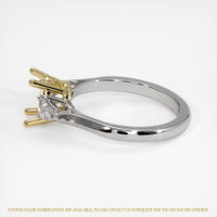 14K Yellow & White Three Stone Ring Setting Image
