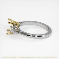 18K Yellow & White Three Stone Ring Setting Image