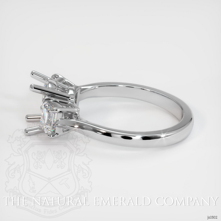 Platinum 950 Three Stone Ring Setting