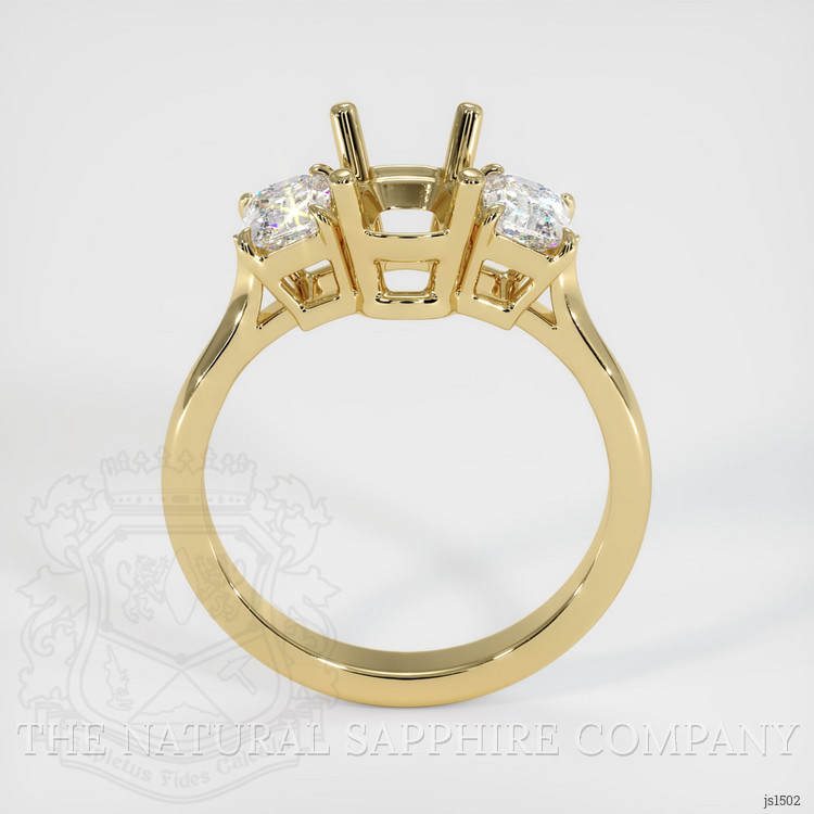 10K Yellow Gold Three Stone Ring Setting