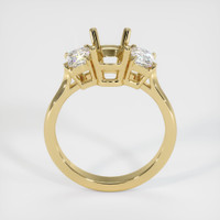 14K Yellow Gold Three Stone Ring Setting Image