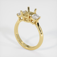 18K Yellow Gold Three Stone Ring Setting Video