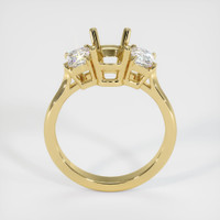 18K Yellow Gold Three Stone Ring Setting Image