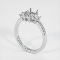 Platinum 950 Three Stone Ring Setting Video