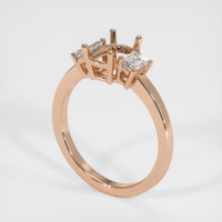 18K Rose Gold Three Stone Ring Setting Video
