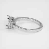 14K White Gold Three Stone Ring Setting Image