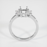 18K White Gold Three Stone Ring Setting Image