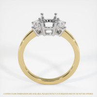 14K White & Yellow Three Stone Ring Setting Image