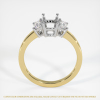 18K White & Yellow Three Stone Ring Setting Image