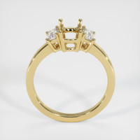 10K Yellow Gold Three Stone Ring Setting Image