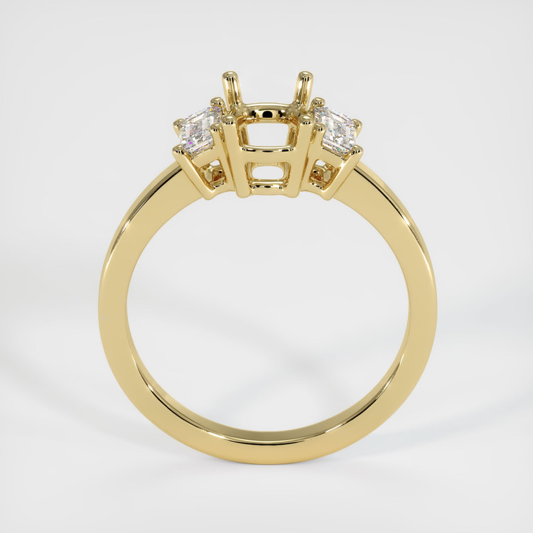 10K Yellow Gold Three Stone Ring Setting