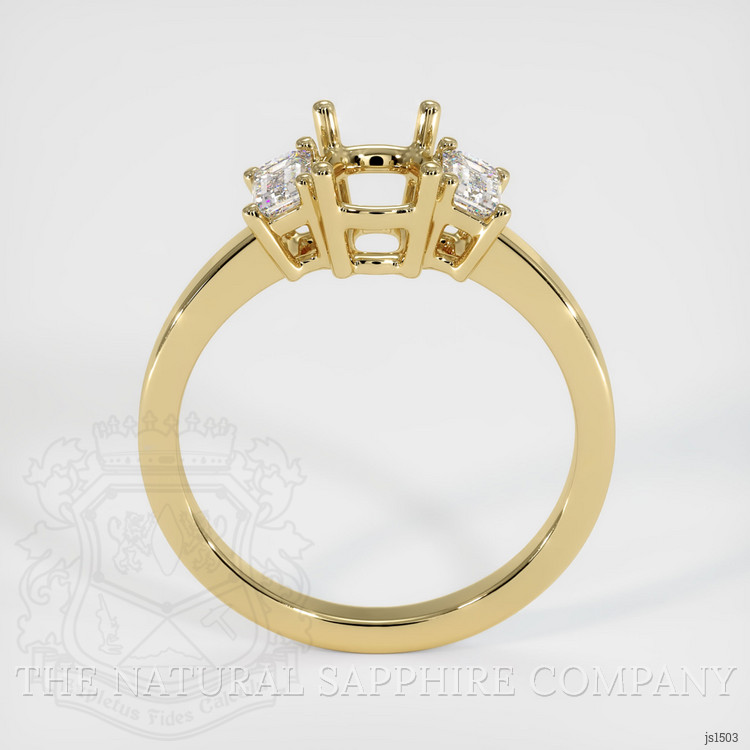 14K Yellow Gold Three Stone Ring Setting