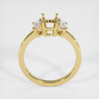 18K Yellow Gold Three Stone Ring Setting Image