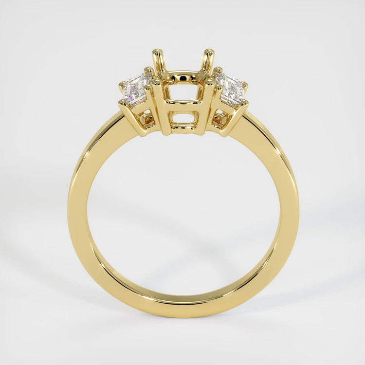 18K Yellow Gold Three Stone Ring Setting