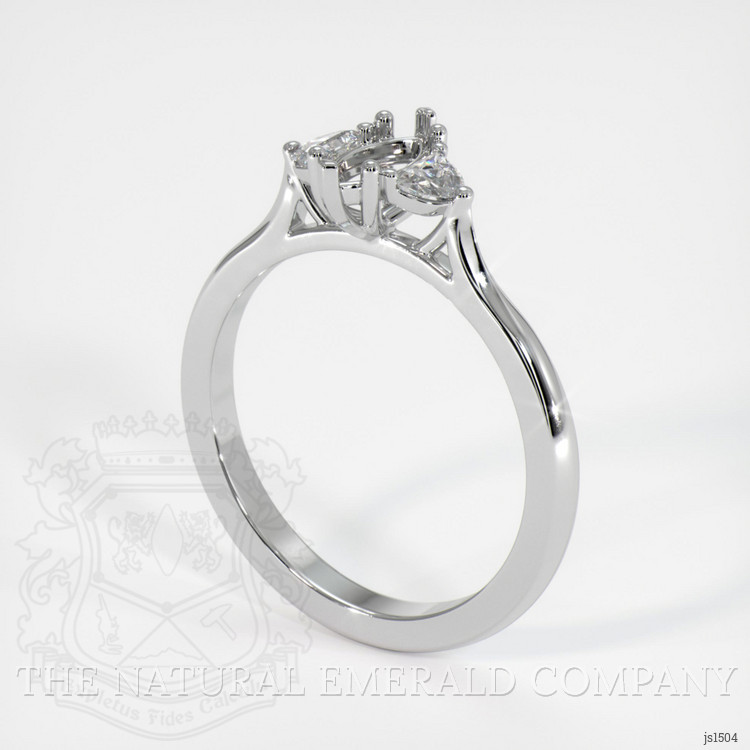 Platinum 950 Three Stone Ring Setting