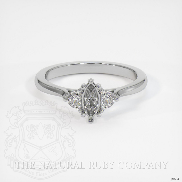 Platinum 950 Three Stone Ring Setting