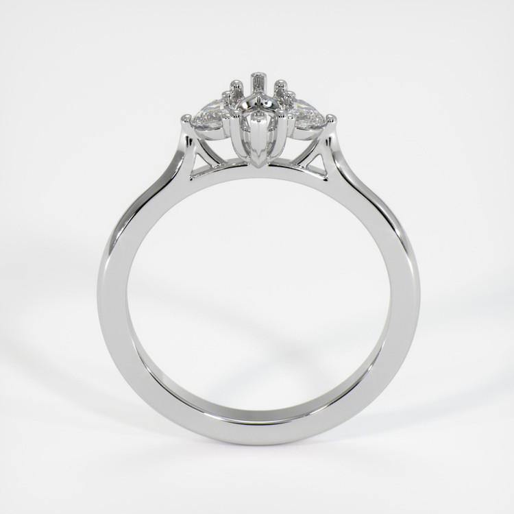Platinum 950 Three Stone Ring Setting