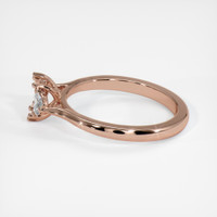 14K Rose Gold Three Stone Ring Setting Image