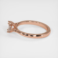 14K Rose Gold Three Stone Ring Setting Image