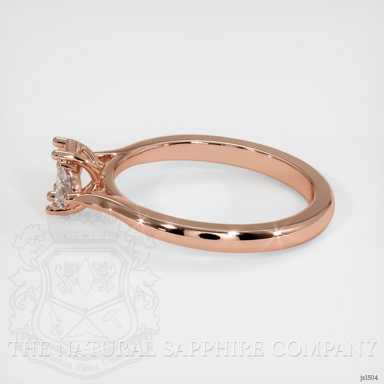 14K Rose Gold Three Stone Ring Setting