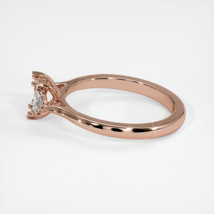 14K Rose Gold Three Stone Ring Setting