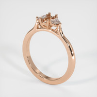 18K Rose Gold Three Stone Ring Setting Video