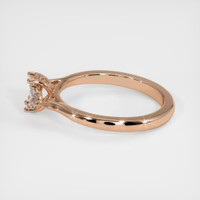 18K Rose Gold Three Stone Ring Setting Image