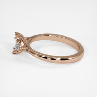 18K Rose Gold Three Stone Ring Setting Image