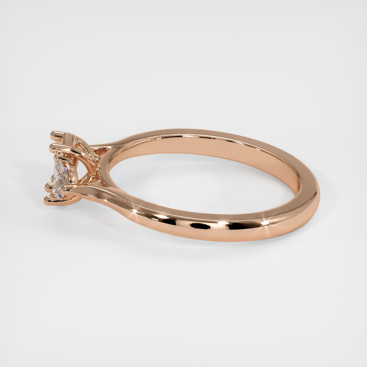 18K Rose Gold Three Stone Ring Setting