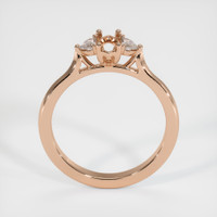 18K Rose Gold Three Stone Ring Setting Image