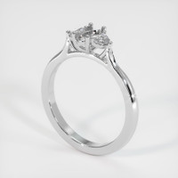 Silver Three Stone Ring Setting Image