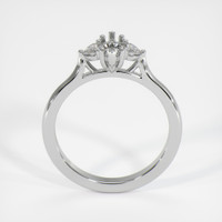 10K White Gold Three Stone Ring Setting Image