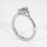 14K White Gold Three Stone Ring Setting Video