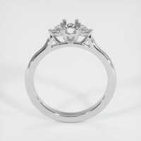18K White Gold Three Stone Ring Setting Image