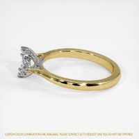 14K White & Yellow Three Stone Ring Setting Image