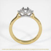 18K White & Yellow Three Stone Ring Setting Image