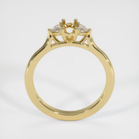 10K Yellow Gold Three Stone Ring Setting Image