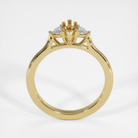14K Yellow Gold Three Stone Ring Setting Image