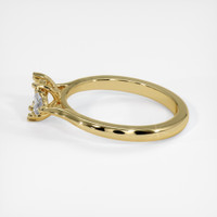 18K Yellow Gold Three Stone Ring Setting Image