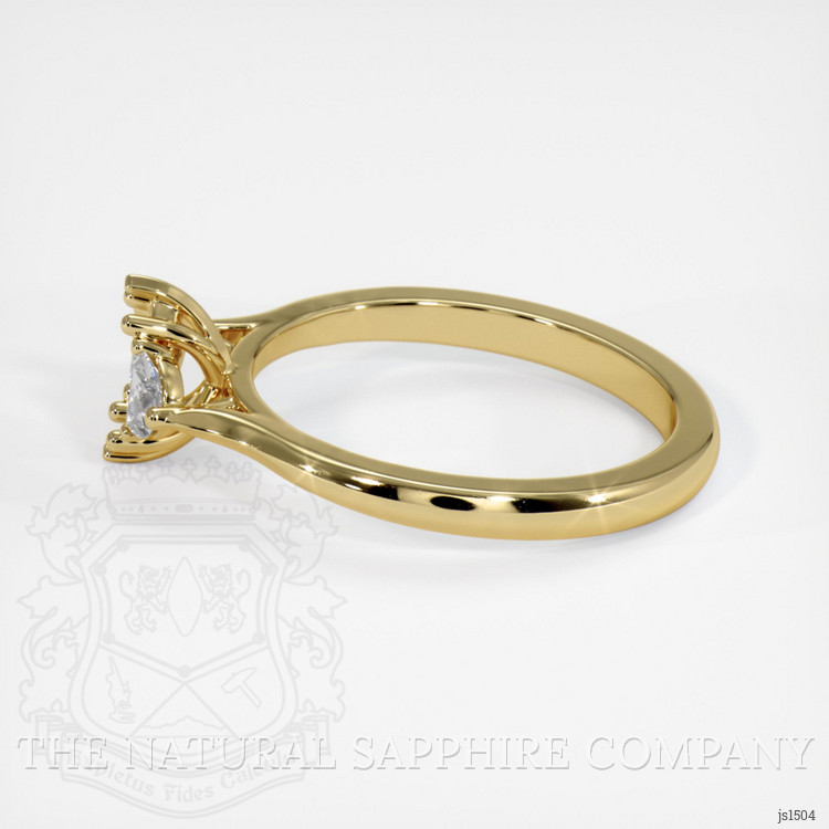 18K Yellow Gold Three Stone Ring Setting