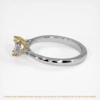 14K Yellow & White Three Stone Ring Setting Image