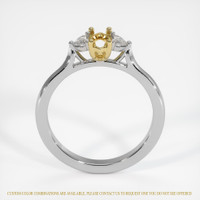 14K Yellow & White Three Stone Ring Setting Image