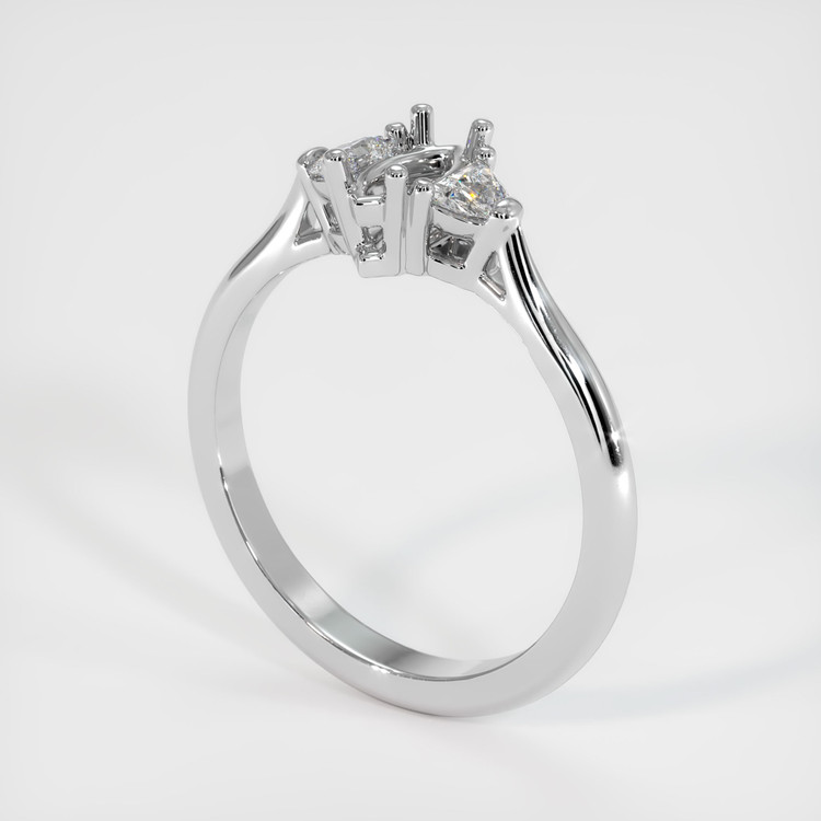 Platinum 950 Three Stone Ring Setting
