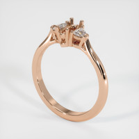 18K Rose Gold Three Stone Ring Setting Video
