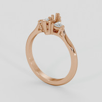 18K Rose Gold Three Stone Ring Setting Video