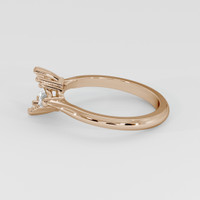 18K Rose Gold Three Stone Ring Setting Image
